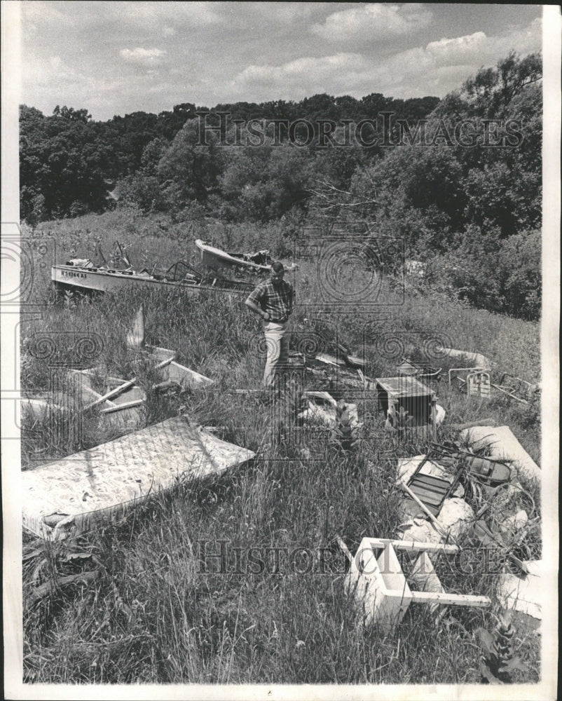 1970 David Lorenz Jr. At  Volo Tamareck Bog - Historic Images