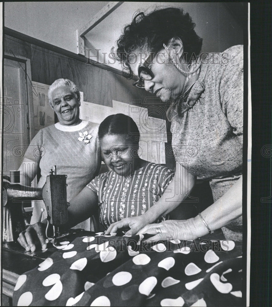 1971 Opportunity Center Teach Sewing Class - Historic Images