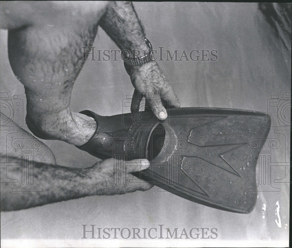 1968 Skin Scuba Diving Fins - Historic Images