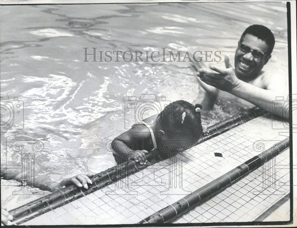 1970 Wabash YMCA Swimming Class For Babies - Historic Images