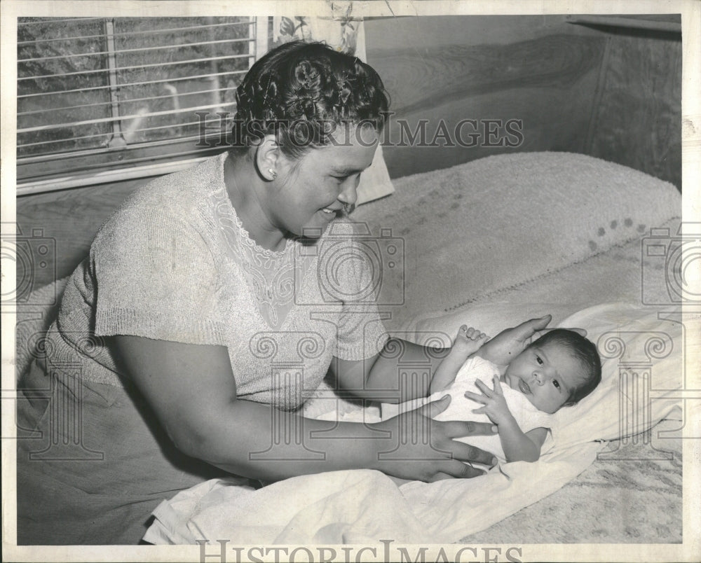 1957 Woman Caring For 5Day-old Mexican Baby - Historic Images