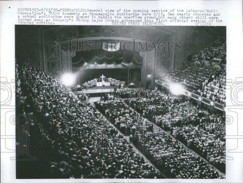 1957 Lutheran World Federation Opening - Historic Images