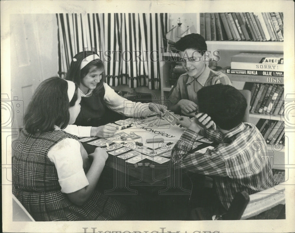 1966 Monopoly Young People Game Adult Rules - Historic Images