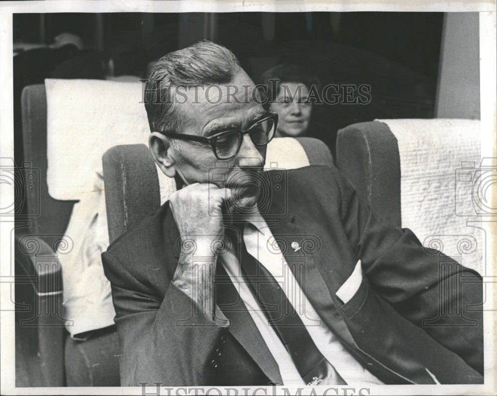 1967 Man Riding Thoroughbred Train Sadly - Historic Images