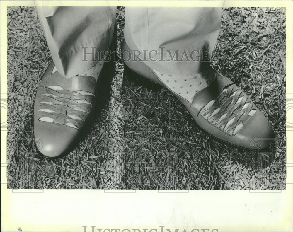 1985 Bally Leather Woven Loafers Men - Historic Images