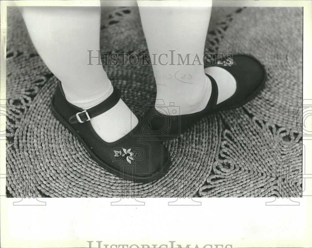 1983 Mary James Strong Cotton Shoes Hard - Historic Images