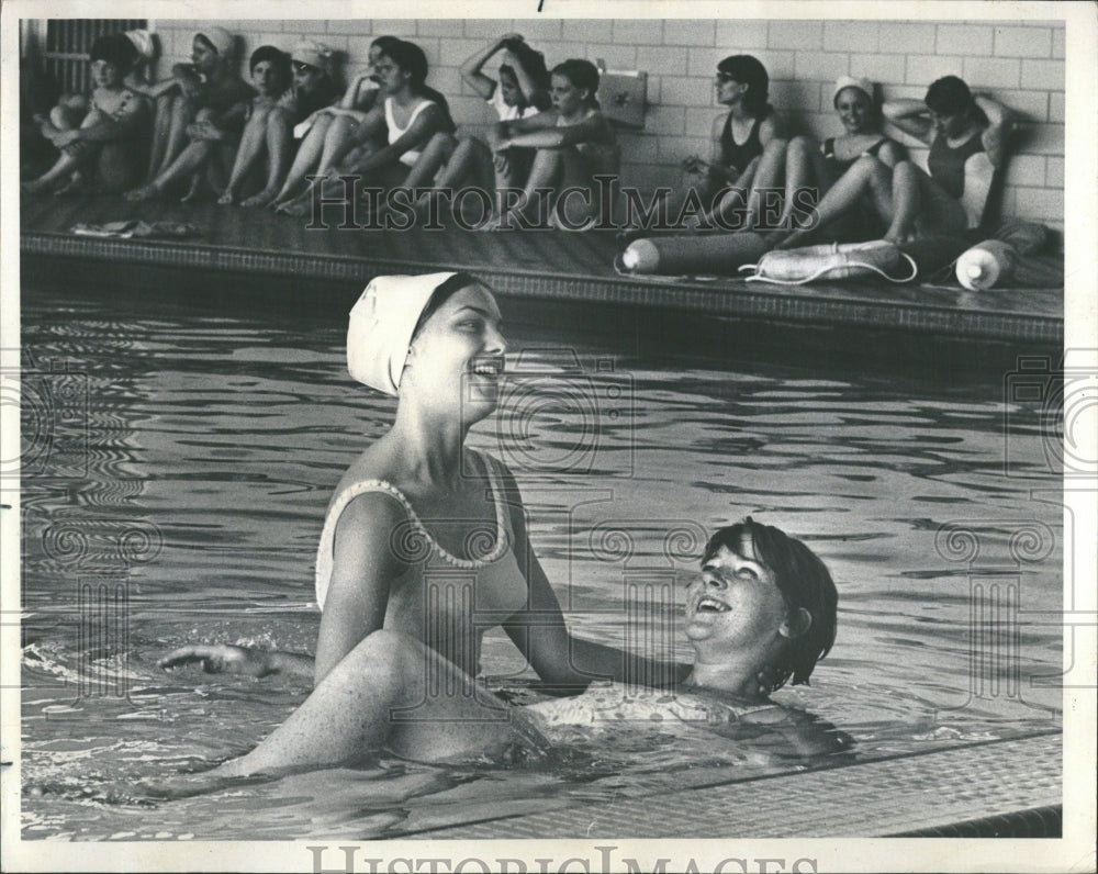 1969 Lifeguard Training Back lighted Girls - Historic Images