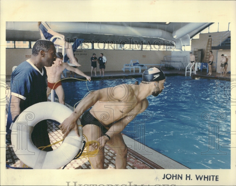 1992 Lifeguard Training Class Eckhart Park - Historic Images