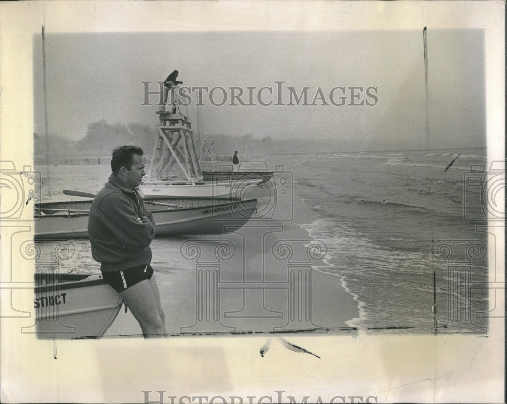 1962 Bleak July day beaches except harry - Historic Images