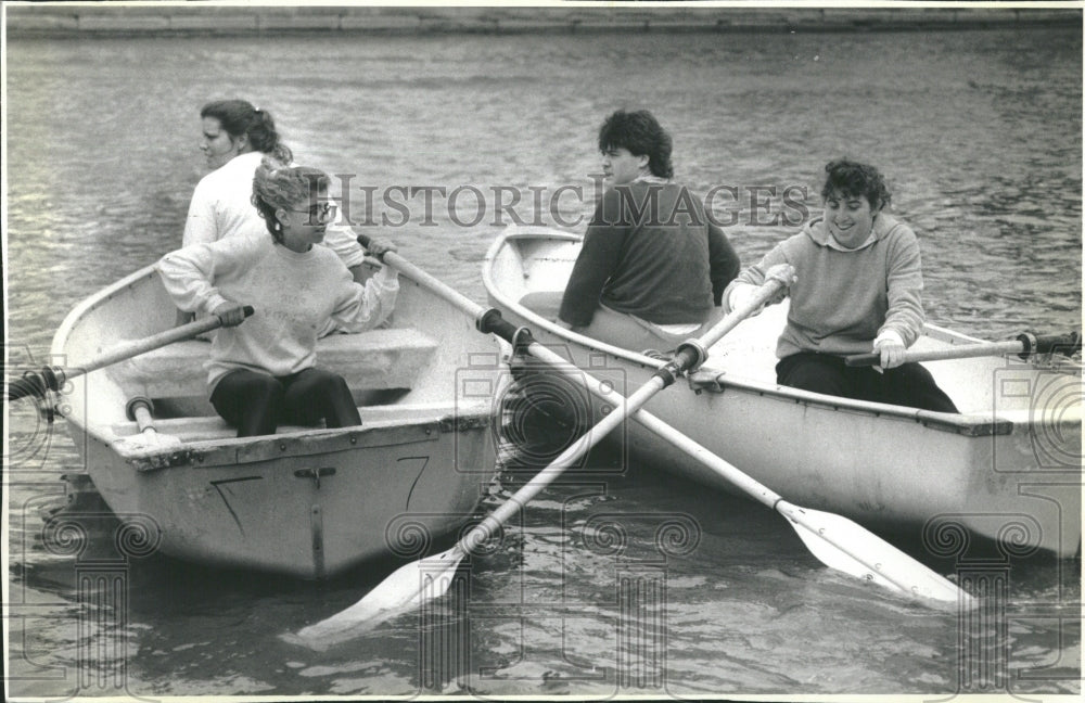 1990 Rookie Lifeguards Training Boats - Historic Images