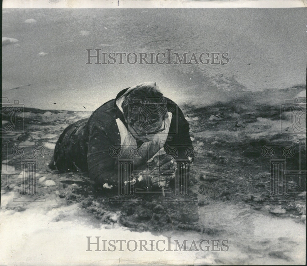 1972 Kirk Kleist Lifeguard Ice Rescue Demo - Historic Images