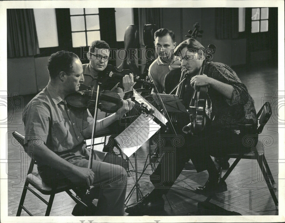 1963 Fine Arts Quartet Rehearsing Studio - Historic Images