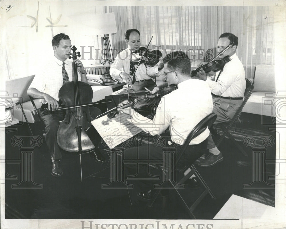 1954 Fine Arts Quartet Practice - Historic Images