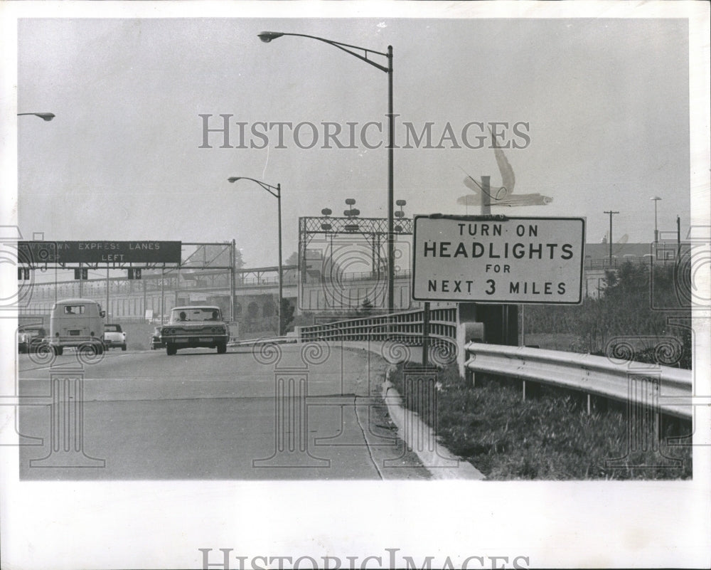 1963 Morning Motrorist Edens Run Head Light - Historic Images