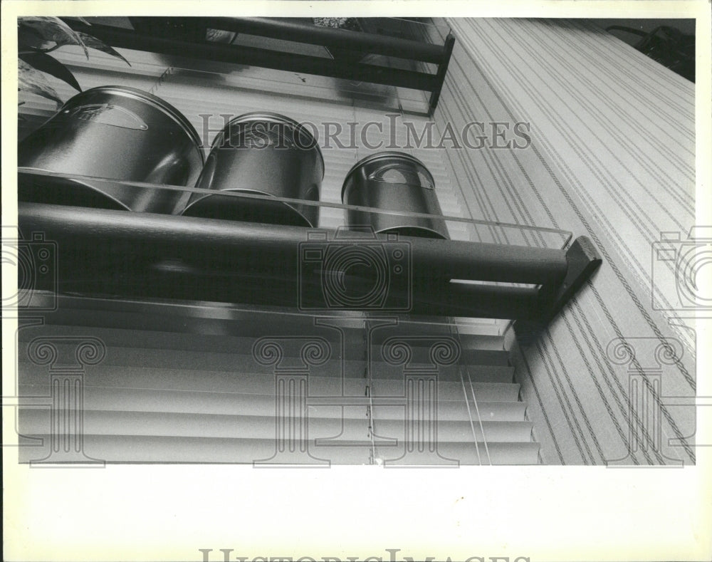 1983 Kitchen window dowels shelf spans deep - Historic Images