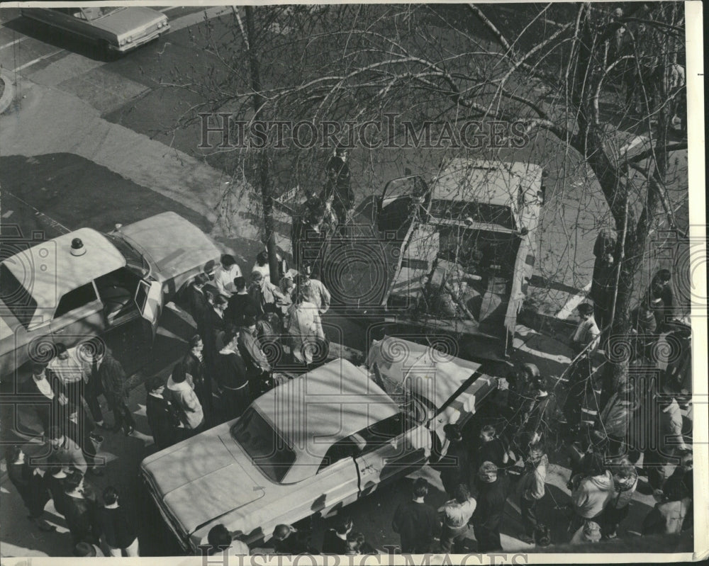 1965 Tree Halts Auto Chase Roman Catholic - Historic Images