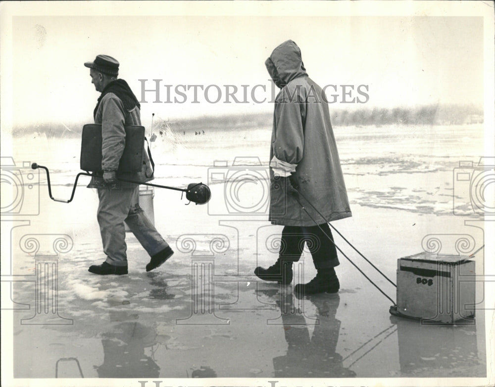 1966 State Fish Biologist Bruce Meunch Lake - Historic Images