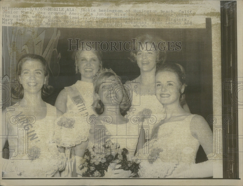 1969 Jackie Benington Beach Junior Miss TV - Historic Images