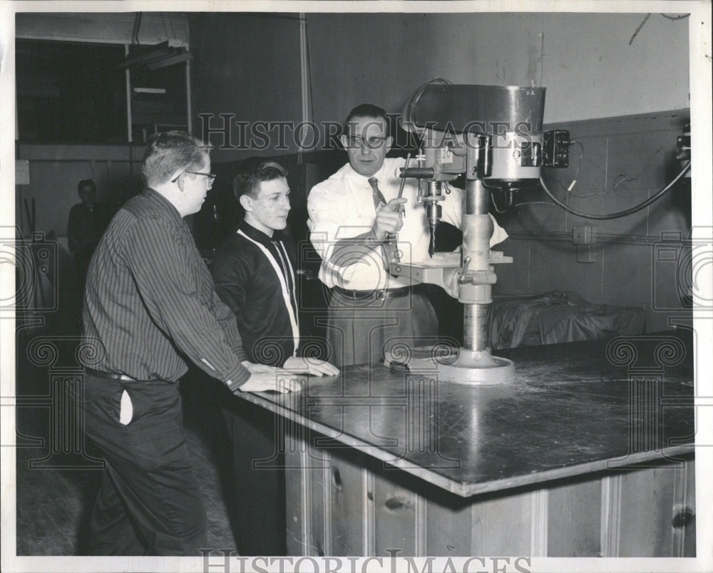 1959 Drill Press Milton Beckwith John Auley - Historic Images