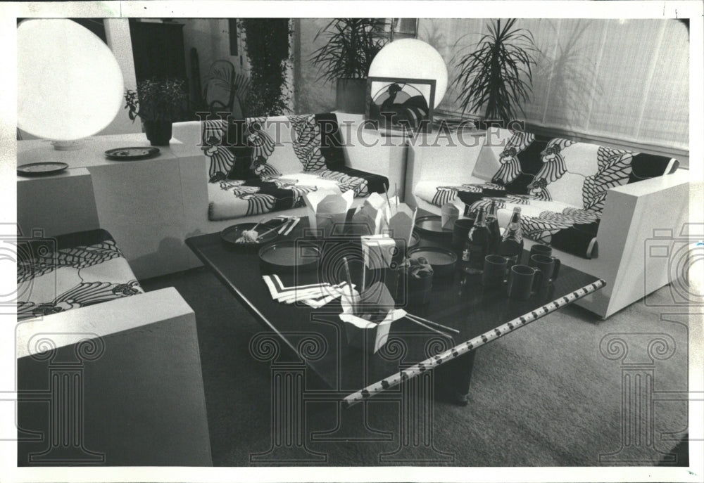 1978 Furniture Showroom Look Table - Historic Images