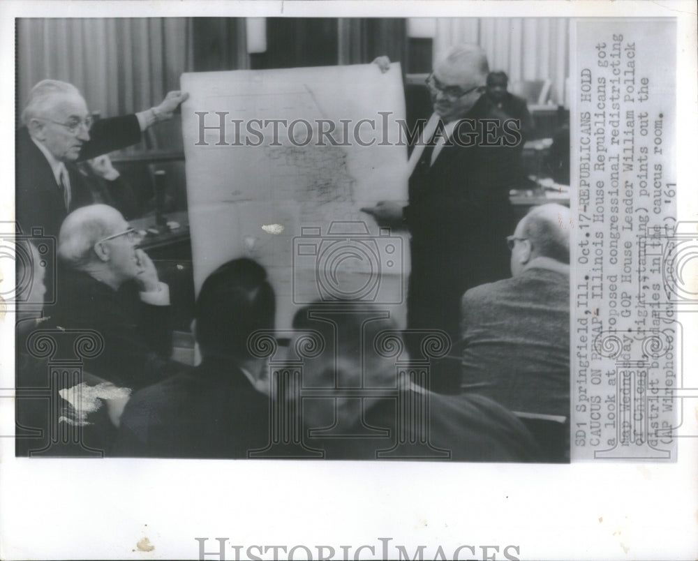 1961 Republicans hold Caucus Remap House - Historic Images