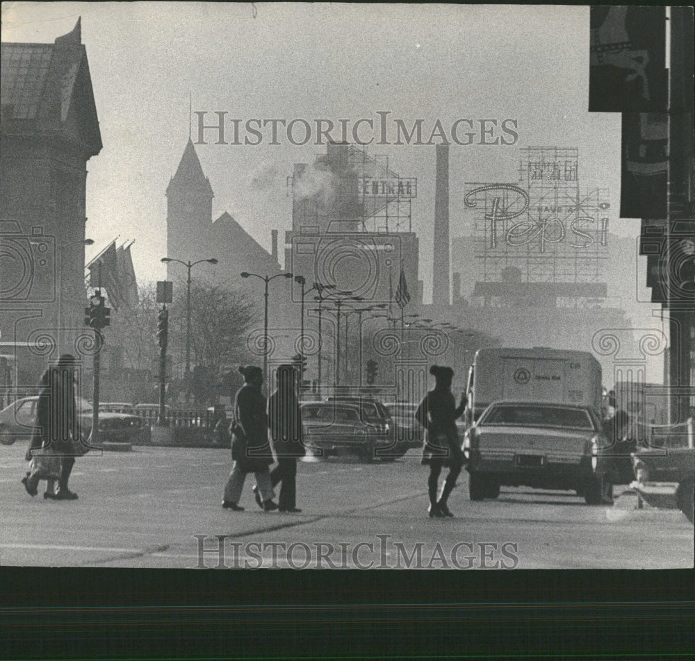 1970 Michigan Building Sign City Polluters - Historic Images