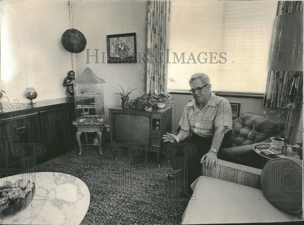 1972 Mr.,Albert Martin in his apartment - Historic Images