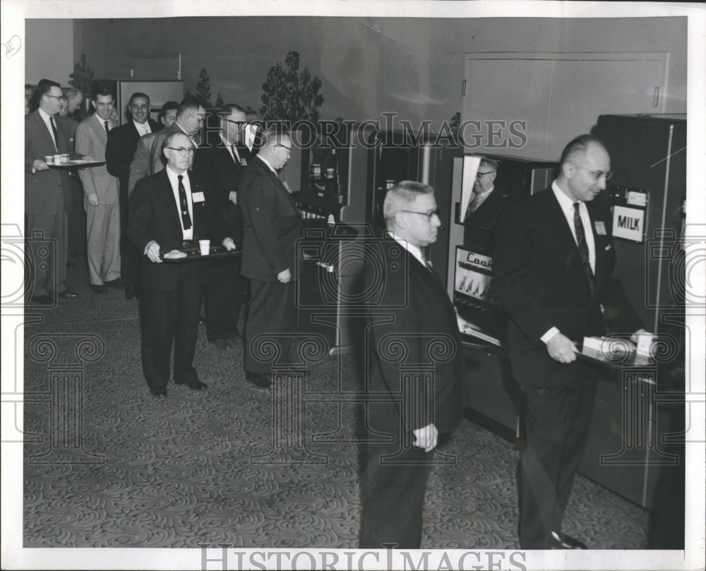 1957 Vending Machine Snacks Customer Credit - Historic Images