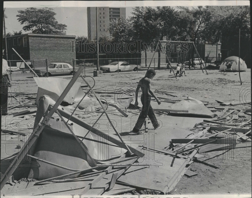 1966 swimming pool debris Fosco Park vandal - Historic Images