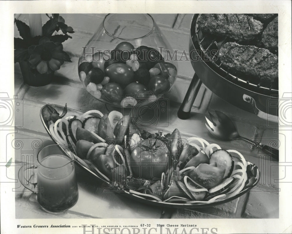 1967 Vegetable Salad Accompaniments Dinner - Historic Images