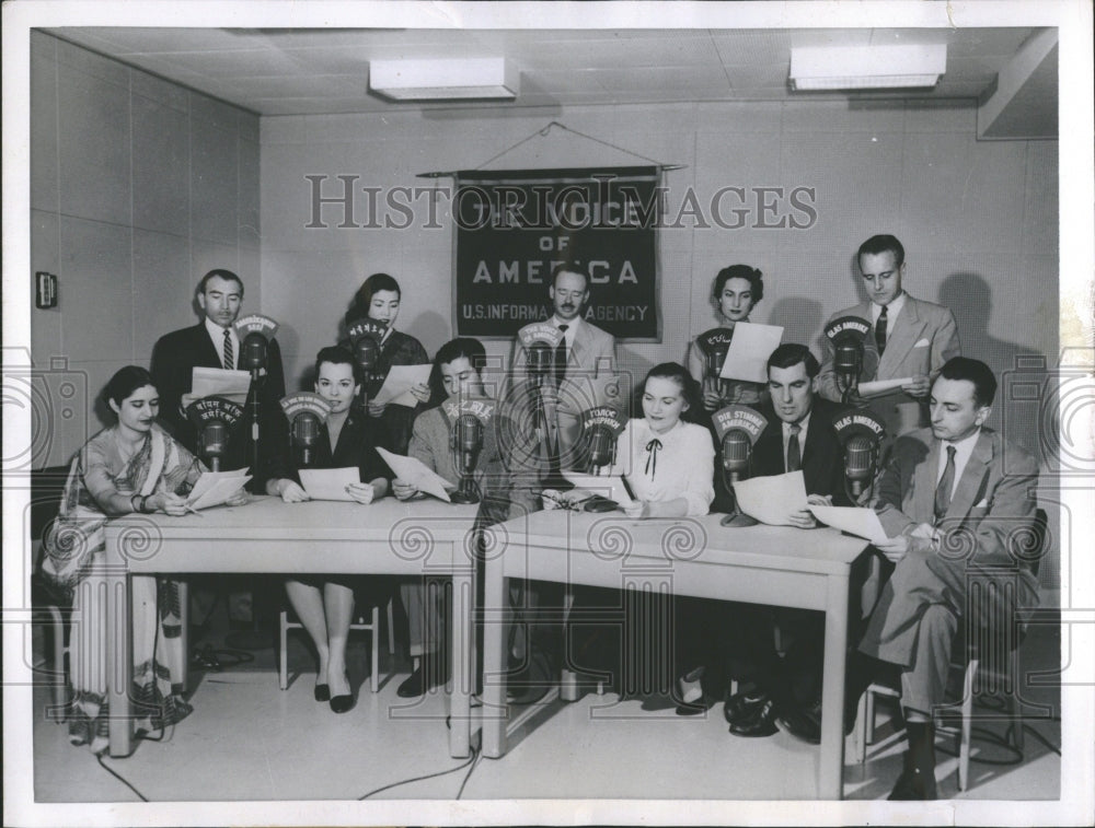 1956 Voice of America Elections News Studio - Historic Images