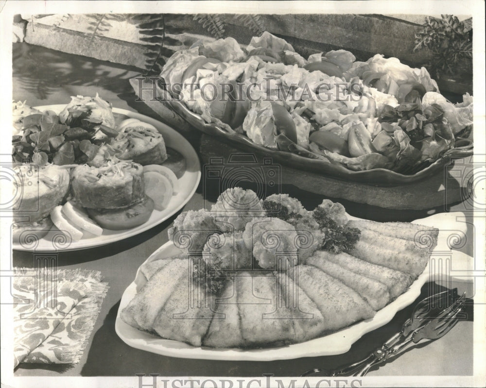 1966 Fried Catfish and Hush Puppies - Historic Images