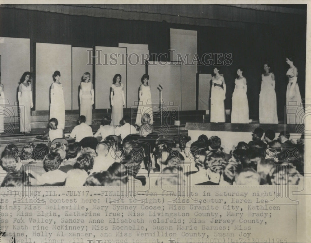 1965 Miss Illinois contest Karen Lee Mary - Historic Images