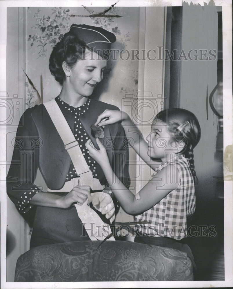 1953 Crossing Guard/School/Detroit/Safety - Historic Images