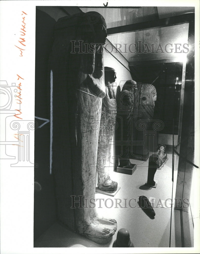 1980 Detroit Institute Art Egyptian Mummies - Historic Images