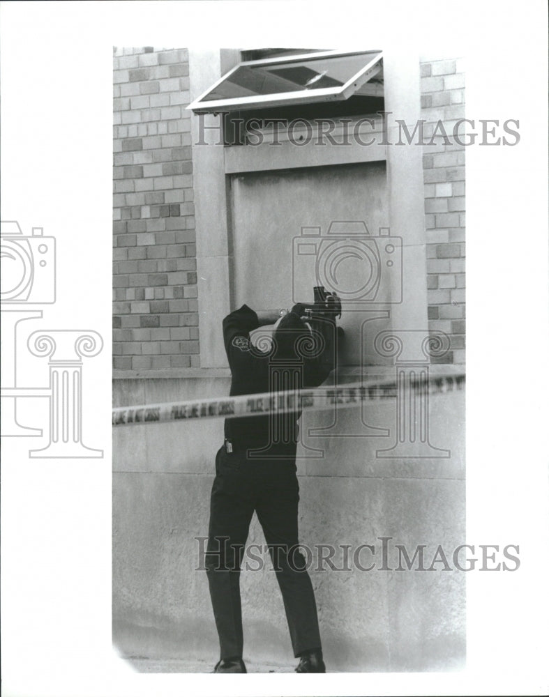 1991 Police Video Bullet Hole Post Office - Historic Images