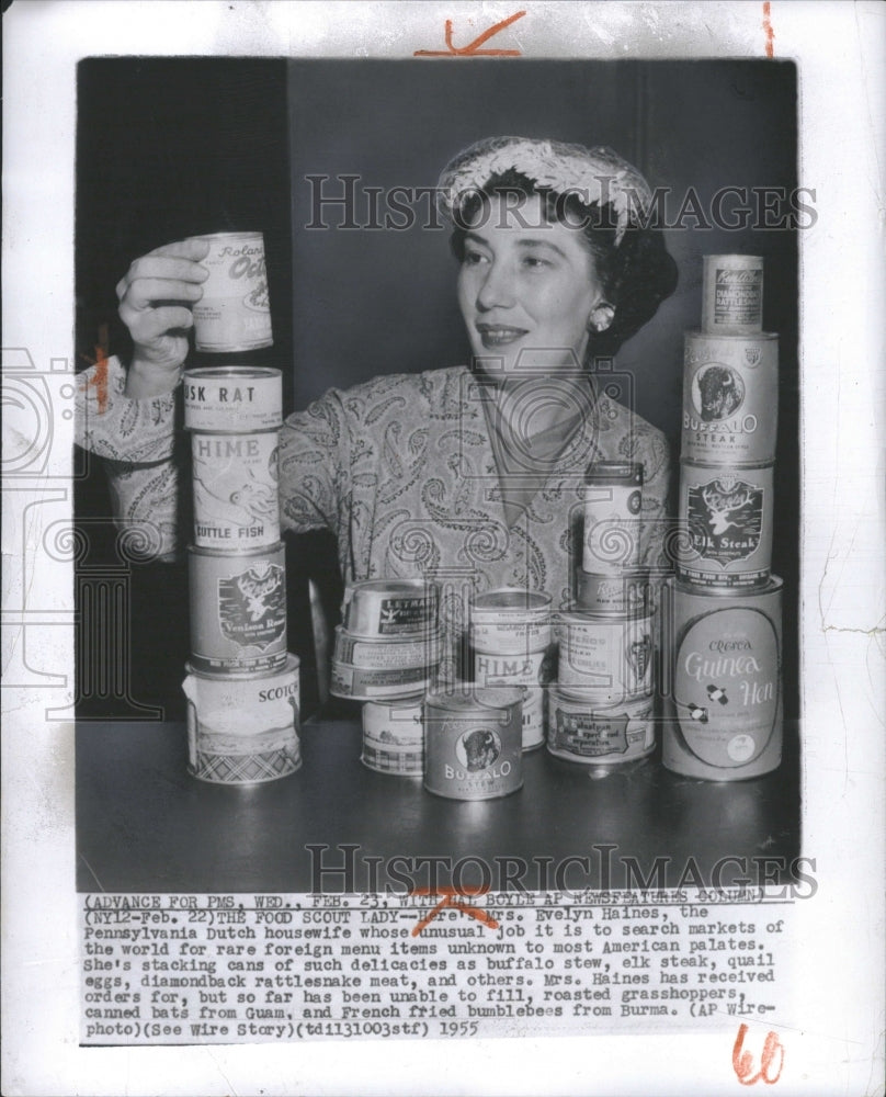 1955 Evelyn Haynes Food Scout Lady Food - Historic Images