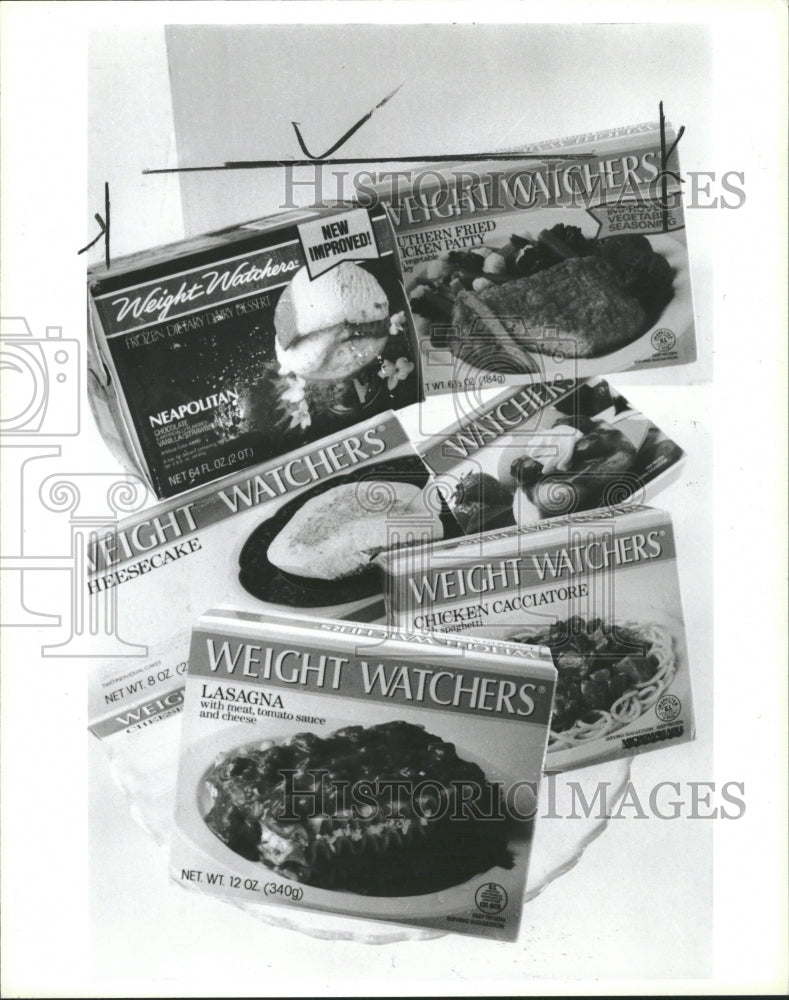 1986 Weight Watchers Frozen Meals Desserts - Historic Images