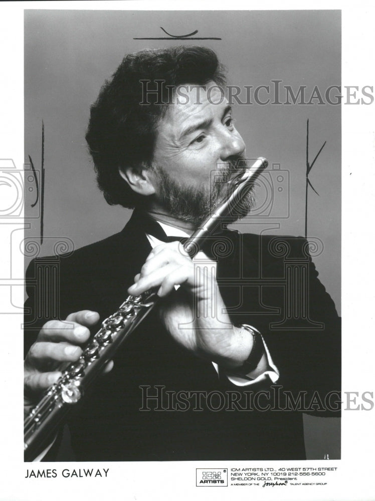 1984 Virtuoso Flute Player Sir James Galway - Historic Images