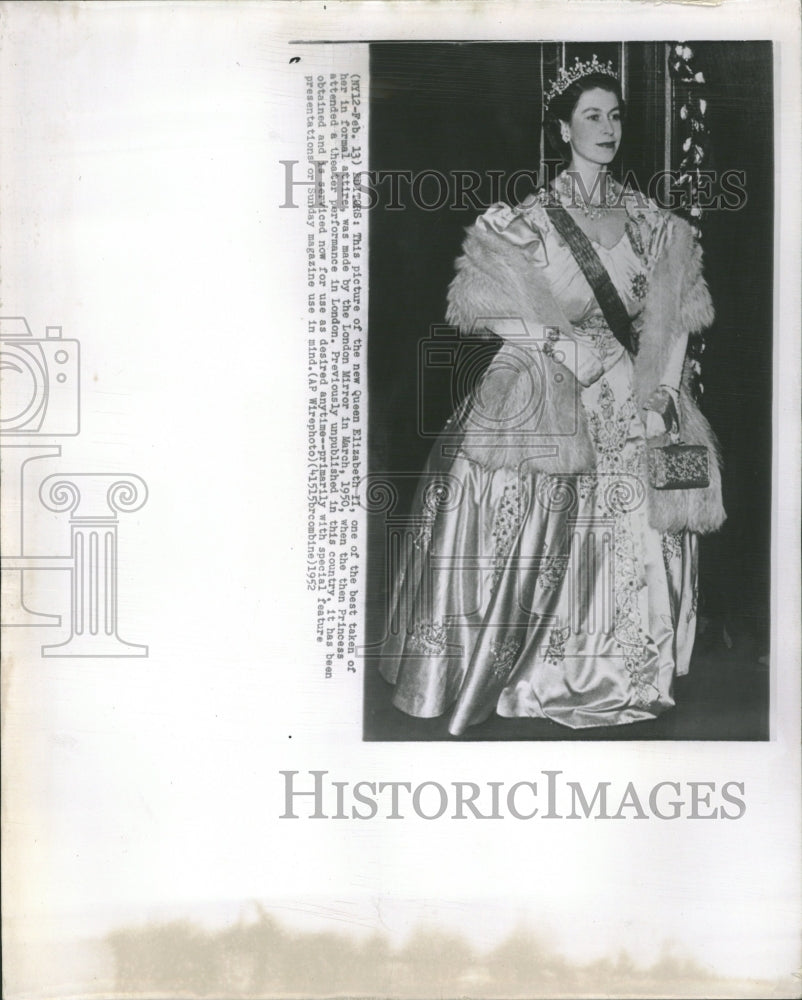 1950 Queen Elizabeth II In Formal Attire - Historic Images