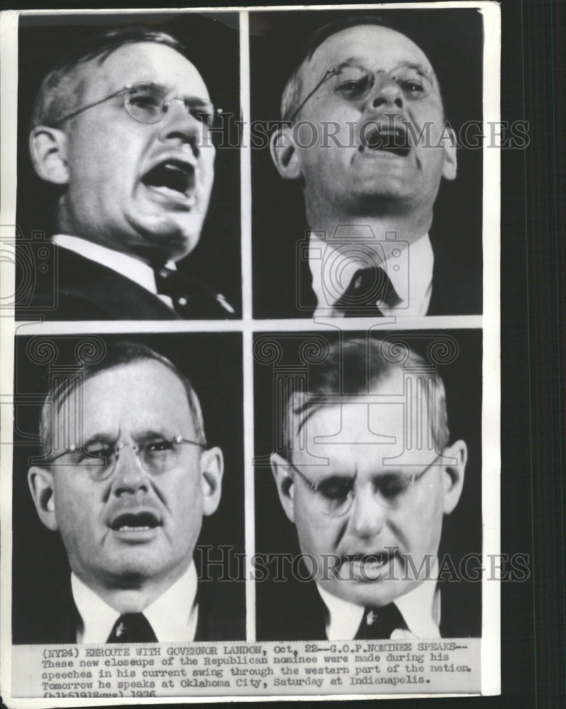 1936 Governor Alfred Landon Kansas Nominee - Historic Images