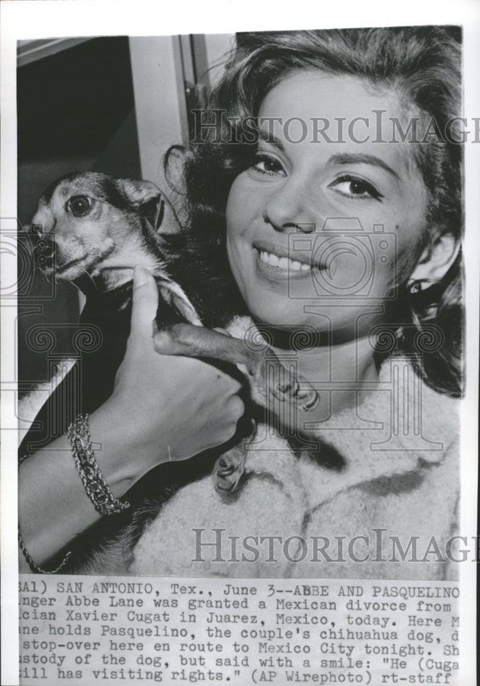 1964 Actress Abbe Lane With Dog Pasquelino - Historic Images