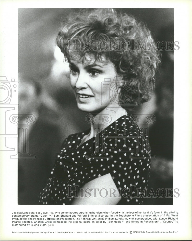 1985 Actress Jessica Lange In &quot;Country&quot; - Historic Images