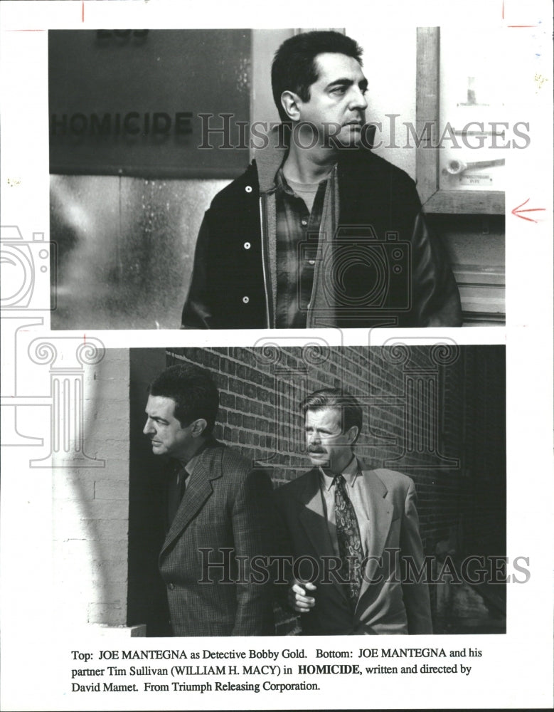 1991 Actors Mantegna and Macy in Homicide - Historic Images