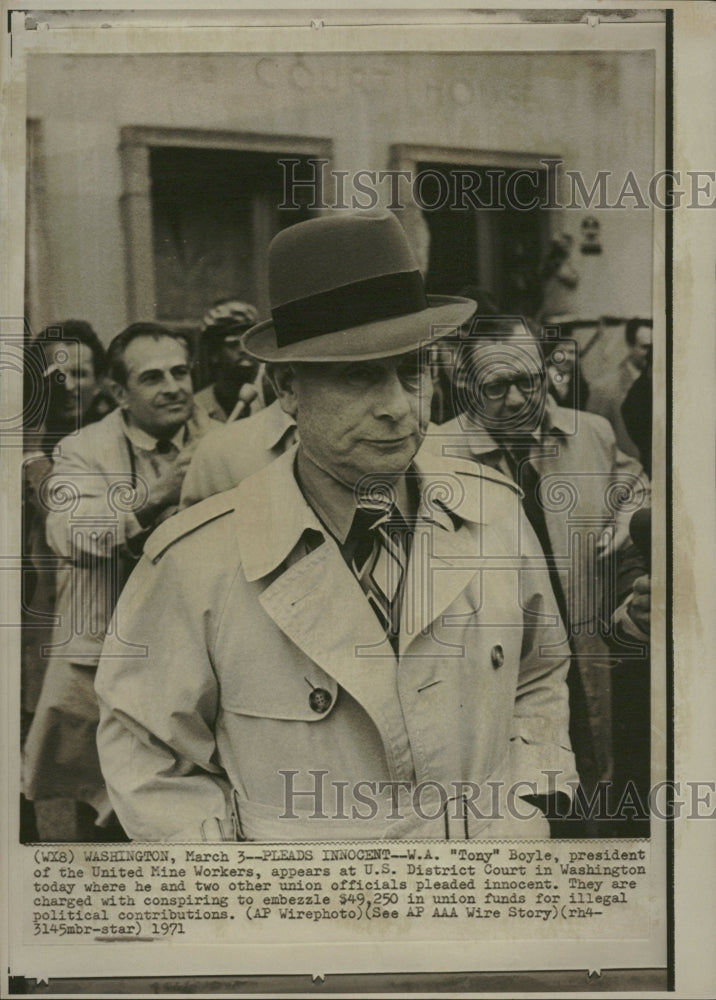 1971 Tony Boyle Head United Mine Workers - Historic Images