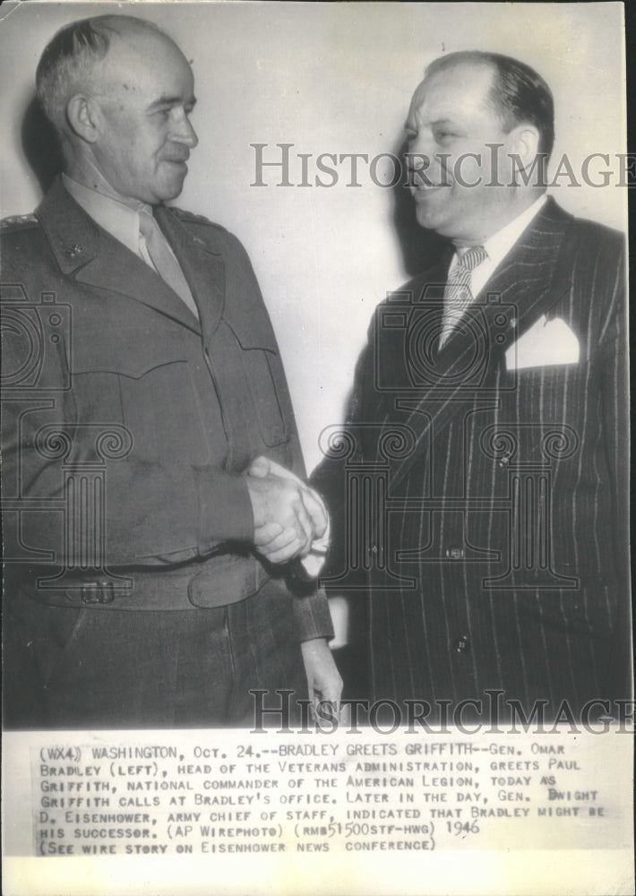 1946 Bradley Greets Griffith National Omar - Historic Images