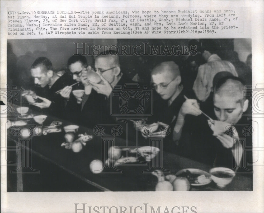 1969, Americans Embrace Buddhism Monks Nuns - RRU00257 - Historic Images