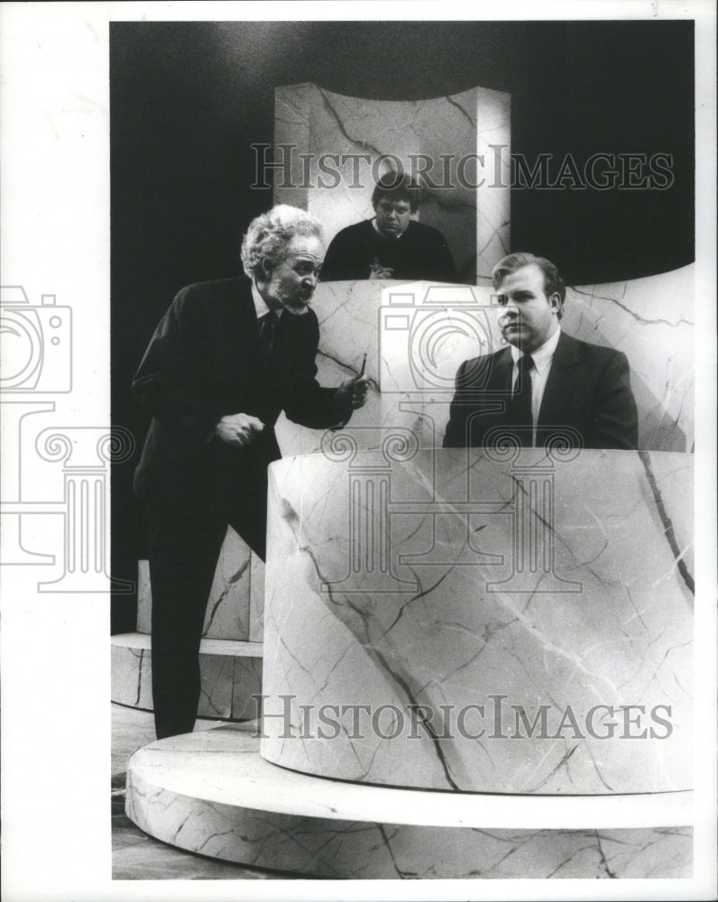 1990 Press Photo James Hall Hanson Dan White Alan Scene - Historic Images