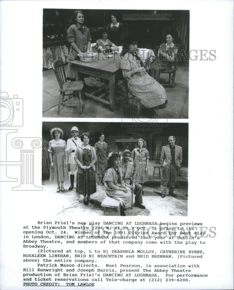 1992 Press Photo Brian Friel Lughnasa Plymouth Theater - RRU00965 - Historic Images