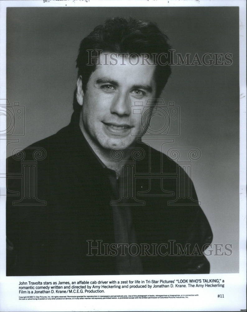 1989 Press Photo John Travolta Actor Look Who&#39;s Talking - Historic Images